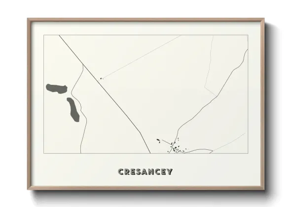 Une affiche de carte sur Cresancey