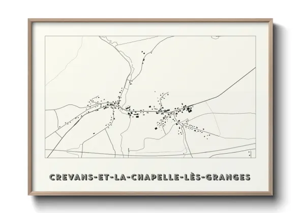 Une affiche de carte sur Crevans-et-la-Chapelle-lès-Granges