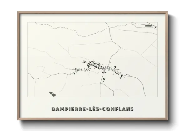 Une affiche de carte sur Dampierre-lès-Conflans