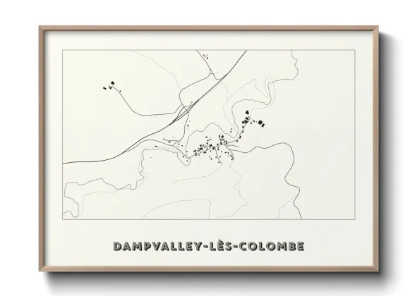 Une affiche de carte sur Dampvalley-lès-Colombe