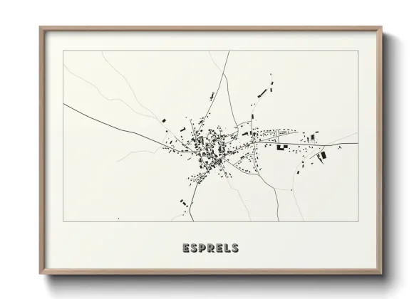 Une affiche de carte sur Esprels