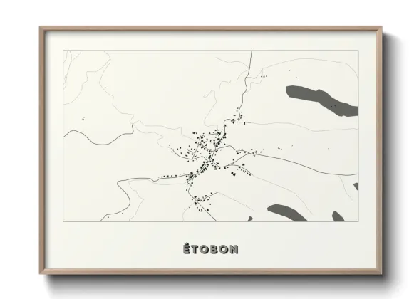 Une affiche de carte sur Étobon