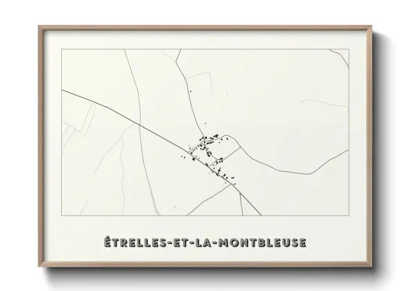 Une affiche de carte sur Étrelles-et-la-Montbleuse