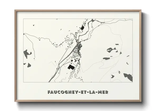 Une affiche de carte sur Faucogney-et-la-Mer