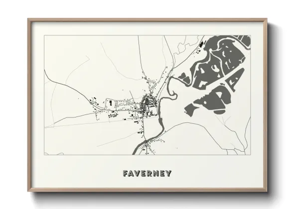 Une affiche de carte sur Faverney