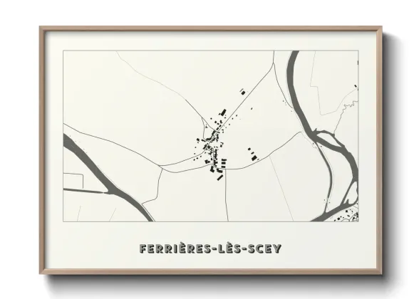 Une affiche de carte sur Ferrières-lès-Scey
