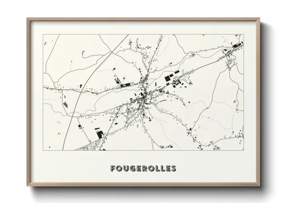 Une affiche de carte sur Fougerolles