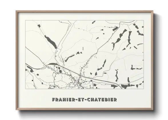 Une affiche de carte sur Frahier-et-Chatebier