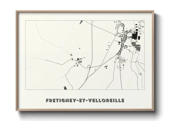 Une affiche de carte sur Fretigney-et-Velloreille