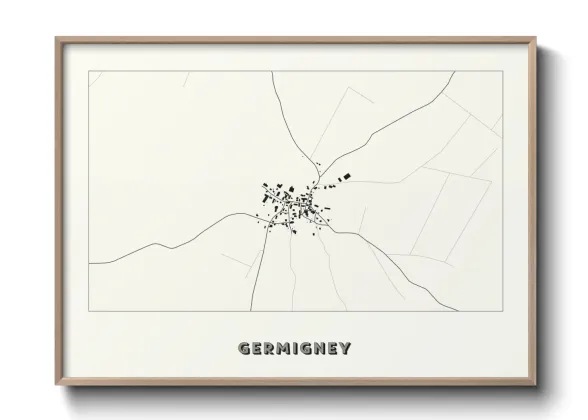Une affiche de carte sur Germigney