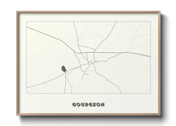 Une affiche de carte sur Gourgeon