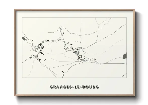 Une affiche de carte sur Granges-le-Bourg