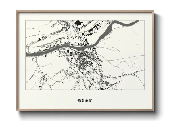 Une affiche de carte sur Gray