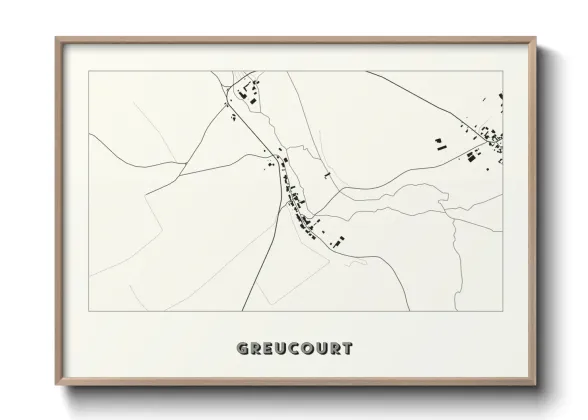 Une affiche de carte sur Greucourt