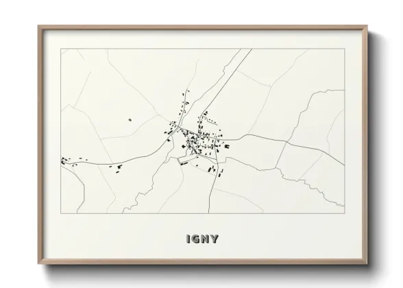 Une affiche de carte sur Igny