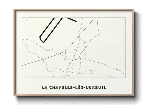 Une affiche de carte sur La Chapelle-lès-Luxeuil