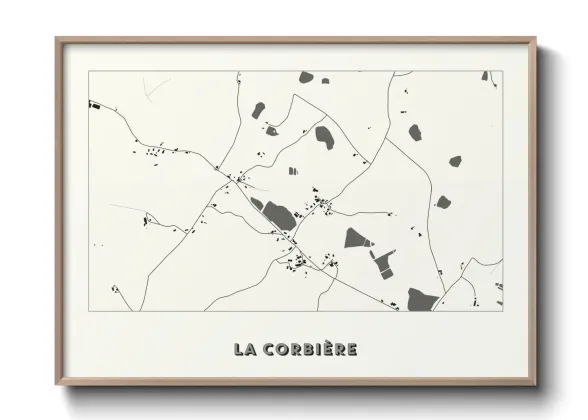 Une affiche de carte sur La Corbière