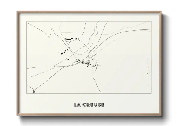 Une affiche de carte sur La Creuse