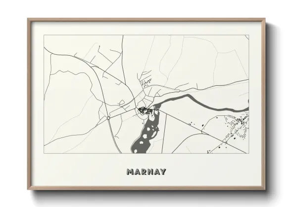 Une affiche de carte sur Marnay