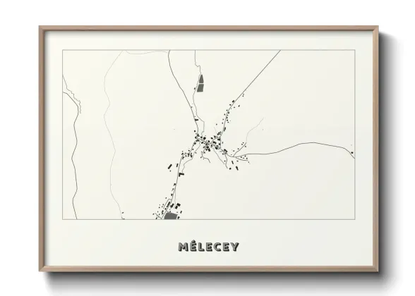 Une affiche de carte sur Mélecey