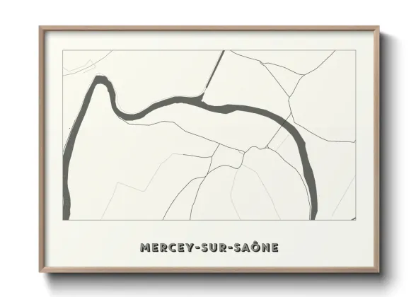 Une affiche de carte sur Mercey-sur-Saône