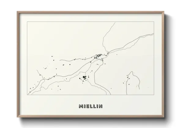 Une affiche de carte sur Miellin