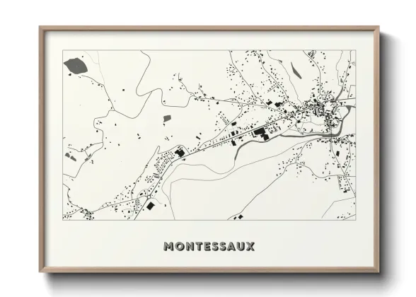 Une affiche de carte sur Montessaux