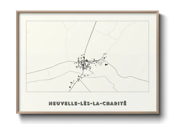 Une affiche de carte sur Neuvelle-lès-la-Charité