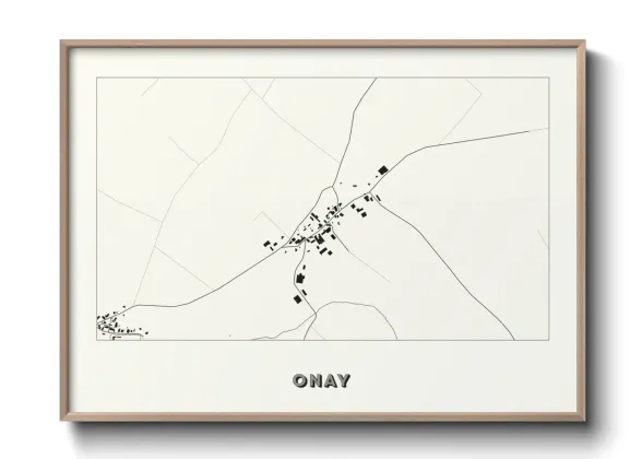 Une affiche de carte sur Onay