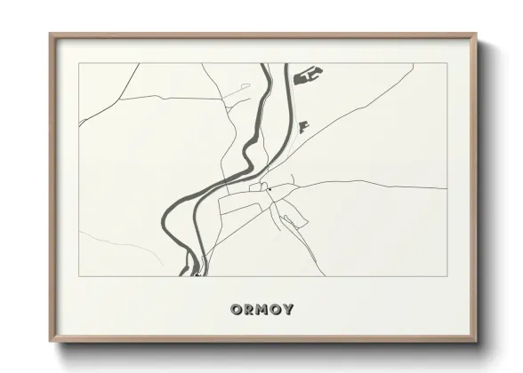 Une affiche de carte sur Ormoy