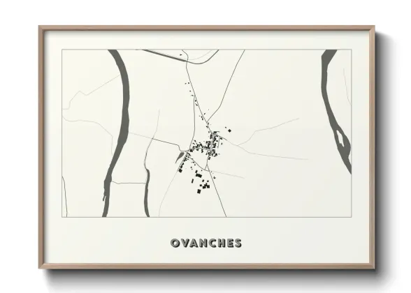 Une affiche de carte sur Ovanches