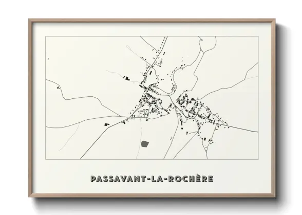 Une affiche de carte sur Passavant-la-Rochère