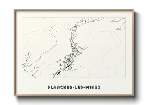 Une affiche de carte sur Plancher-les-Mines