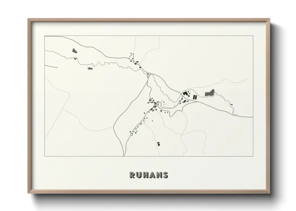 Une affiche de carte sur Ruhans