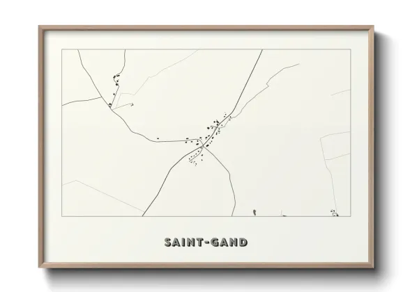 Une affiche de carte sur Saint-Gand