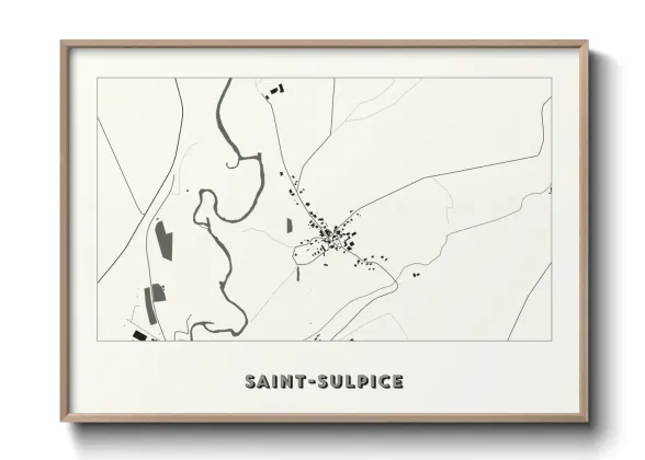 Une affiche de carte sur Saint-Sulpice