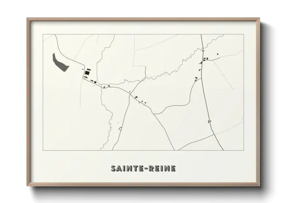 Une affiche de carte sur Sainte-Reine