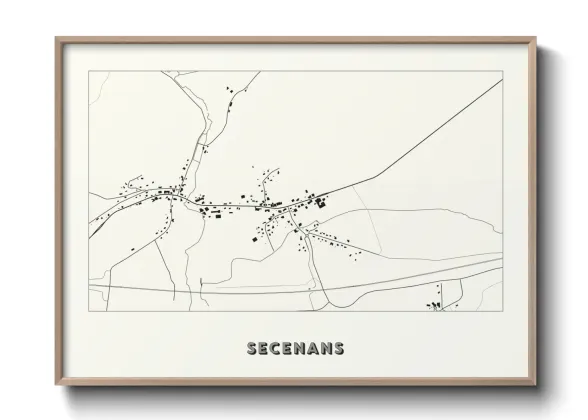 Une affiche de carte sur Secenans