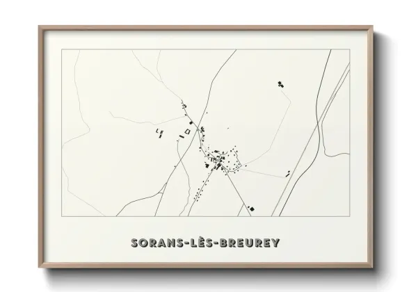 Une affiche de carte sur Sorans-lès-Breurey