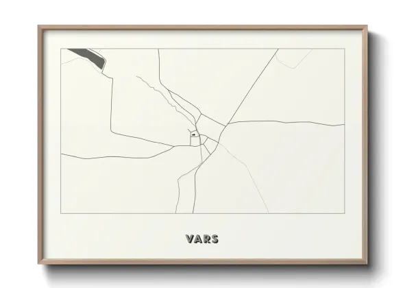Une affiche de carte sur Vars