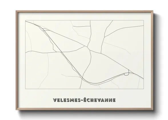 Une affiche de carte sur Velesmes-Échevanne