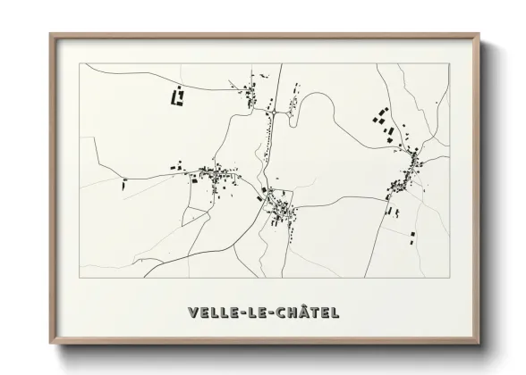 Une affiche de carte sur Velle-le-Châtel