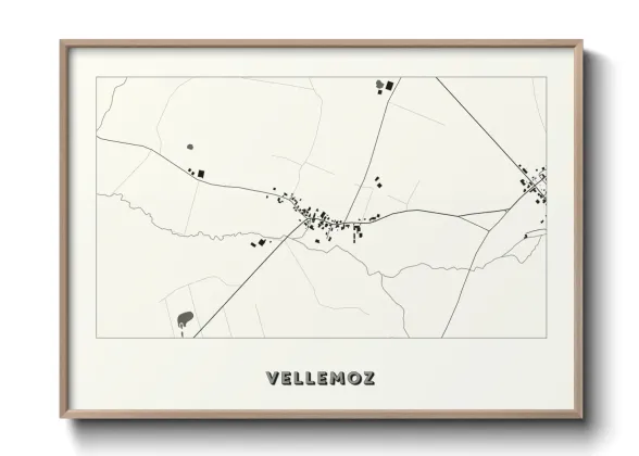 Une affiche de carte sur Vellemoz