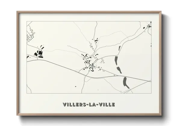 Une affiche de carte sur Villers-la-Ville