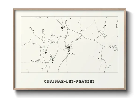 Une affiche de carte sur Chainaz-les-Frasses