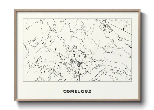 Une affiche de carte sur Combloux