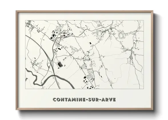 Une affiche de carte sur Contamine-sur-Arve