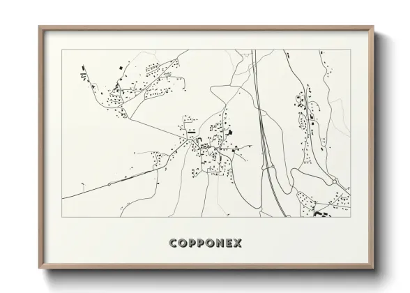 Une affiche de carte sur Copponex