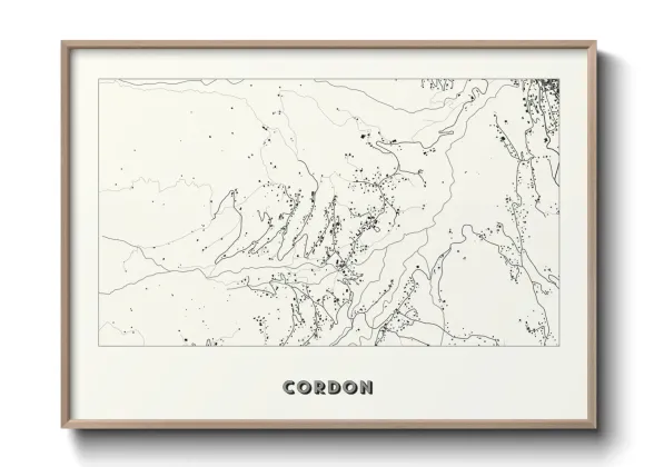Une affiche de carte sur Cordon