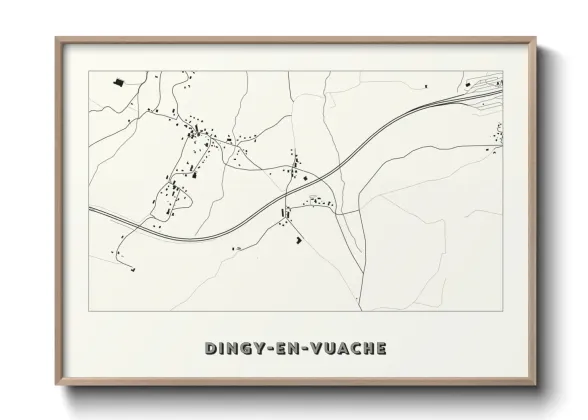 Une affiche de carte sur Dingy-en-Vuache